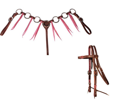Professional's Choice Pony Tack Set- Orchid/Burgundy