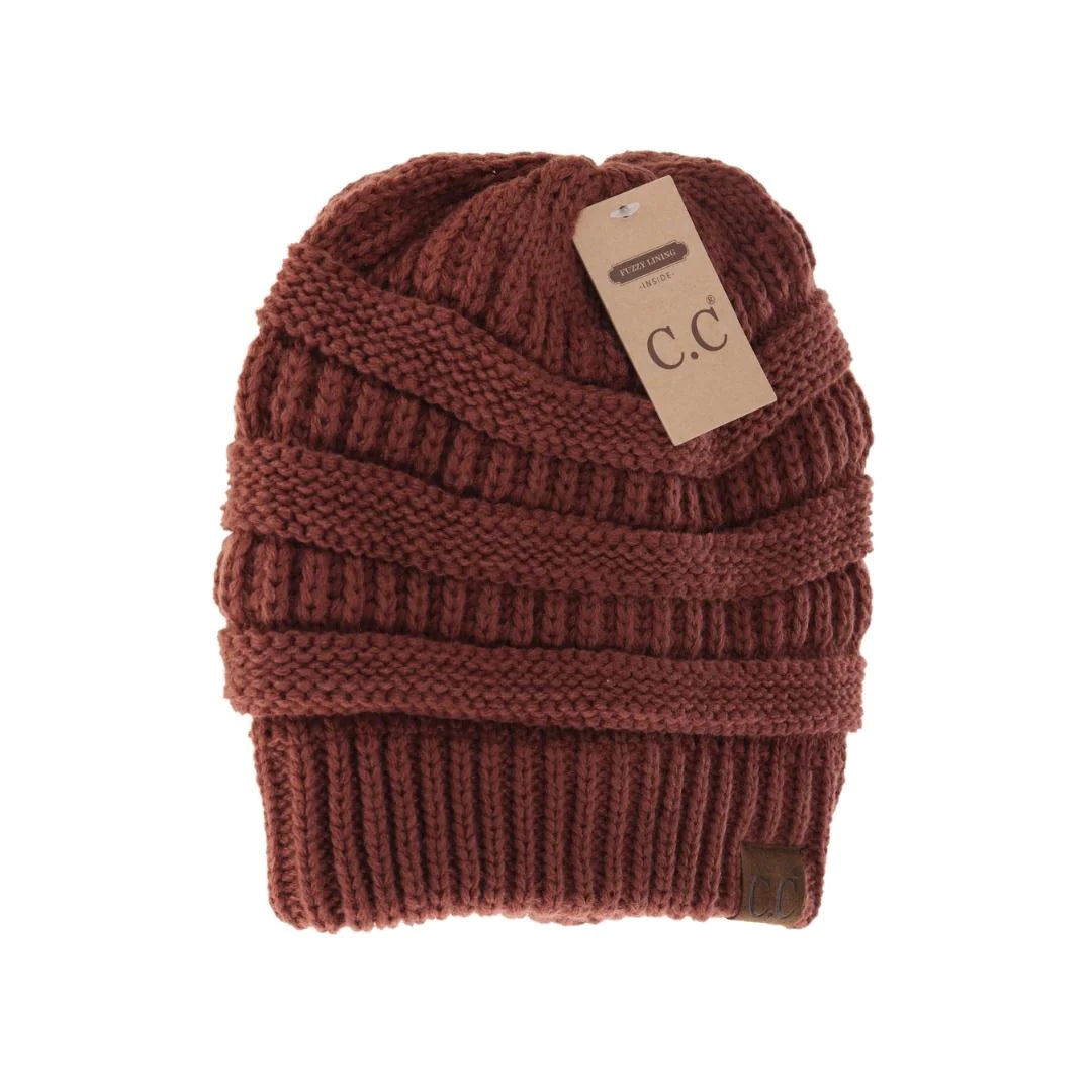 C.C Beanie Classic Fuzzy Lined Beanie