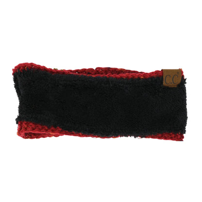 C.C Beanie Fuzzy Lined Flecked Head Wrap