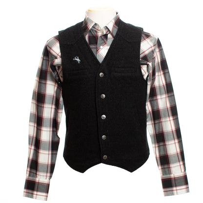 Wyoming Traders Men's Black Wool Vest