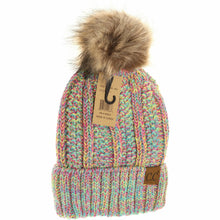 Load image into Gallery viewer, C.C Beanie Fuzzy Lined Fur Pom Beanie
