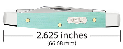 Case Seafoam Green G-10 Smooth Small Pen Knife