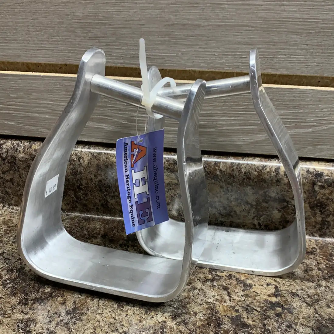AHE Plain Aluminum Stirrups - Various Sizes 3’’ / Slanted All Aluminum Stirrups