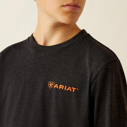 Ariat Boy’s Heather Charcoal Wetlands Nature Long Sleeve T-Shirt Boy’s T-Shirt