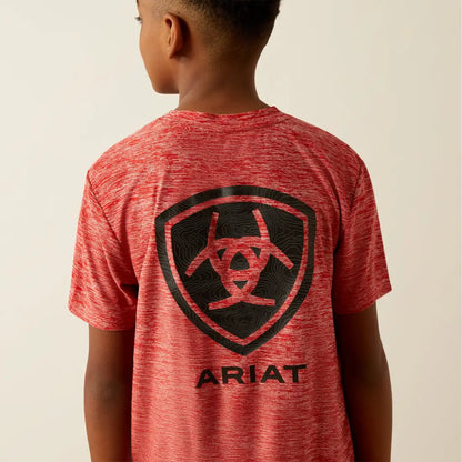 Ariat Boy’s TEK Haute Red Logo Charger T-Shirt XSmall Boy’s T-Shirt