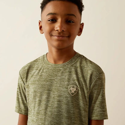 Ariat Boy’s TEK Olive Tree Bark Camo Charger T-Shirt Boy’s T-Shirt
