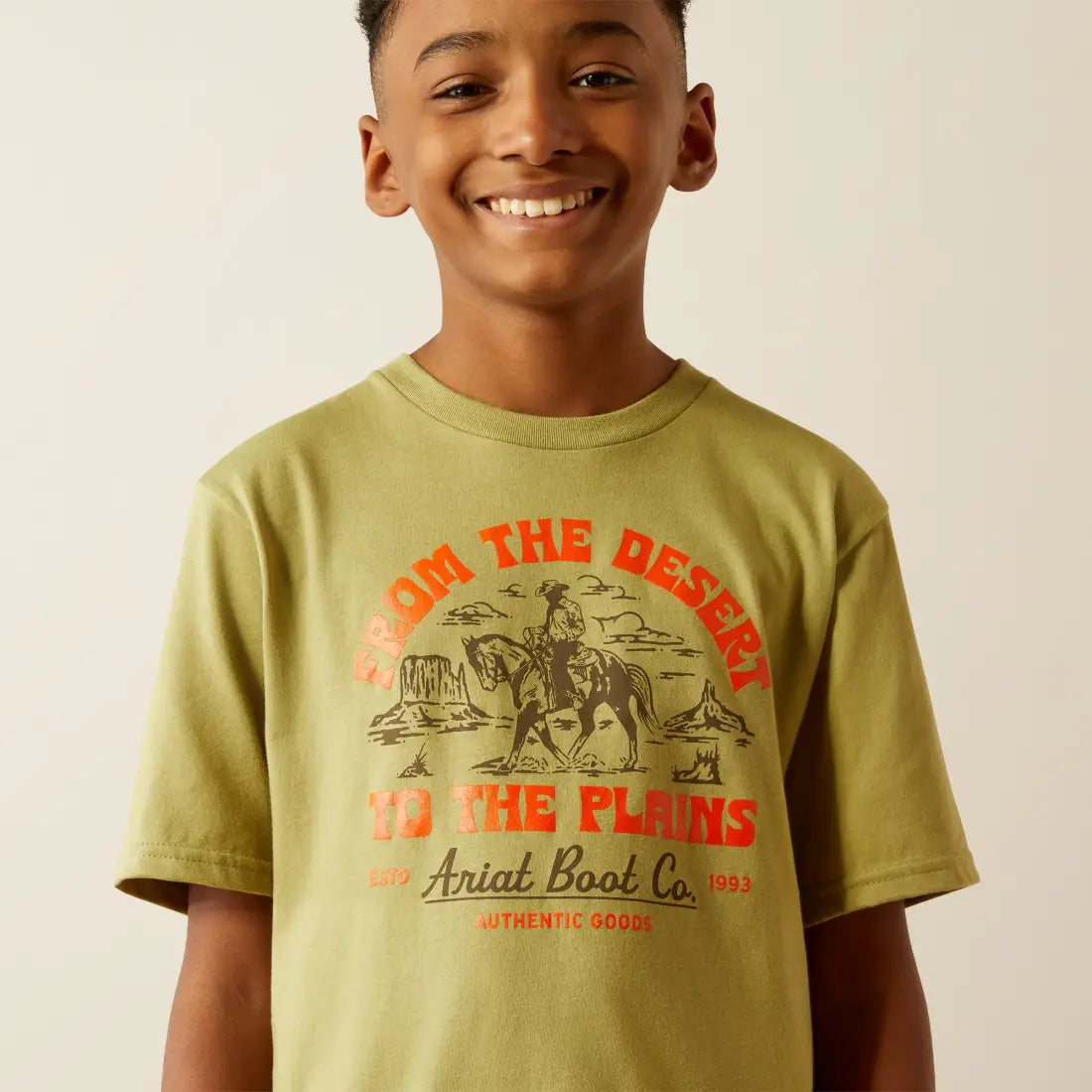 Ariat Boy’s Tent Green Desert to the Plains T-Shirt XSmall Boy’s T-Shirt
