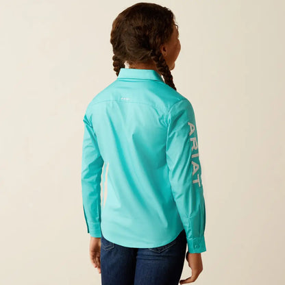 Ariat Girl’s Kirby Blue Turquoise Team Western Shirt Girl’s Western