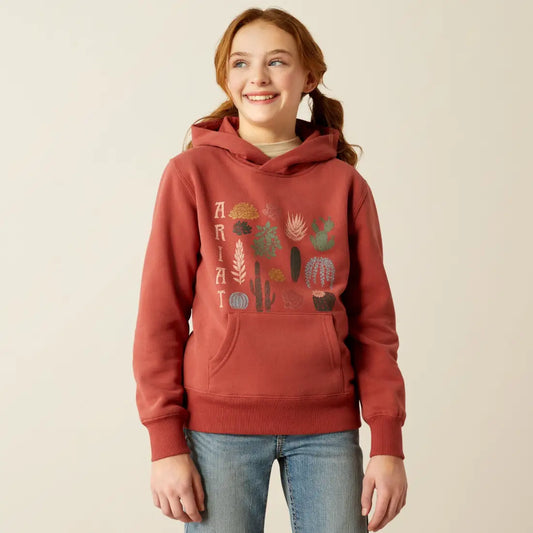 Ariat Girl’s Marsala Southwest Cacti Hoodie Girl’s Pullover