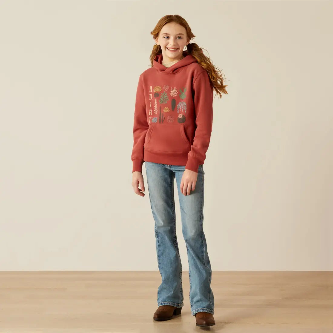 Ariat Girl’s Marsala Southwest Cacti Hoodie Girl’s Pullover