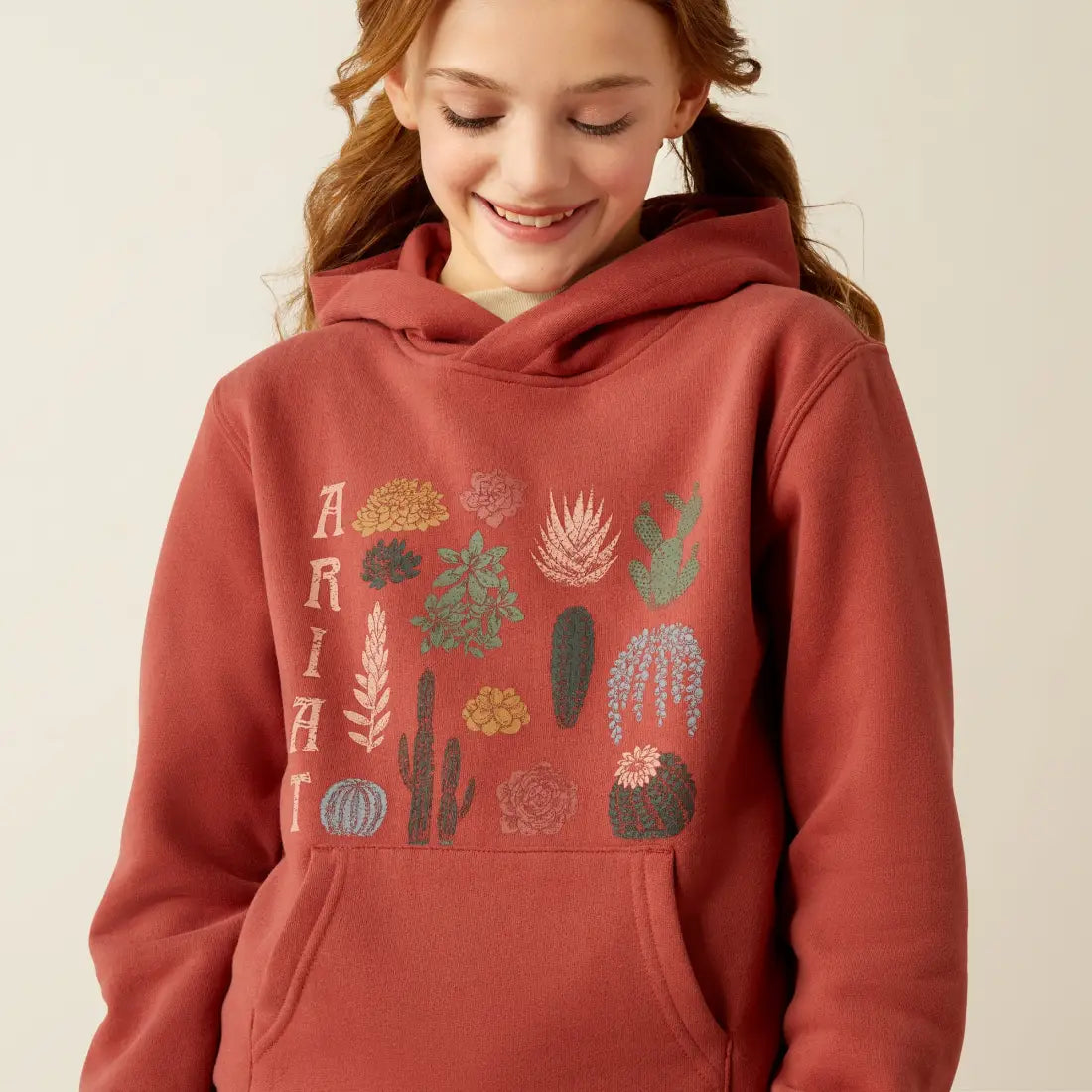 Ariat Girl’s Marsala Southwest Cacti Hoodie XSmall Girl’s Pullover