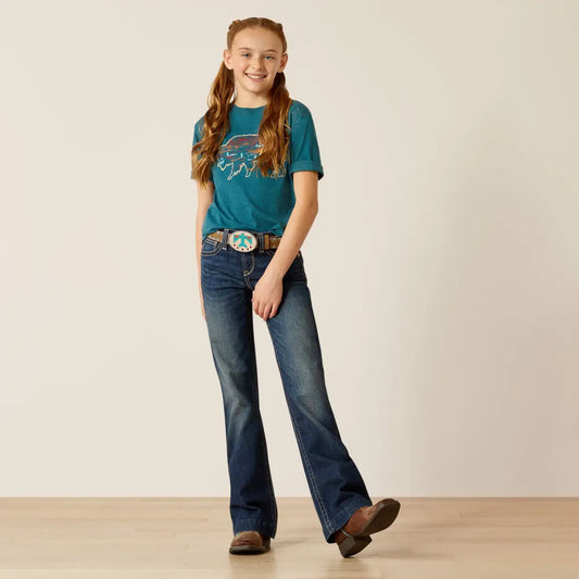Ariat Girl’s Mid Rise Olivia Pacific Trouser Jean Girl’s Bottoms
