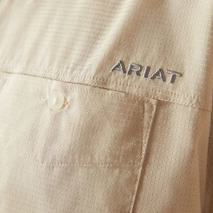 Ariat Men’s Big & Tall 360 Airflow Khaki Short Sleeve Western Shirt Large Tall Men’s Extended Sizes
