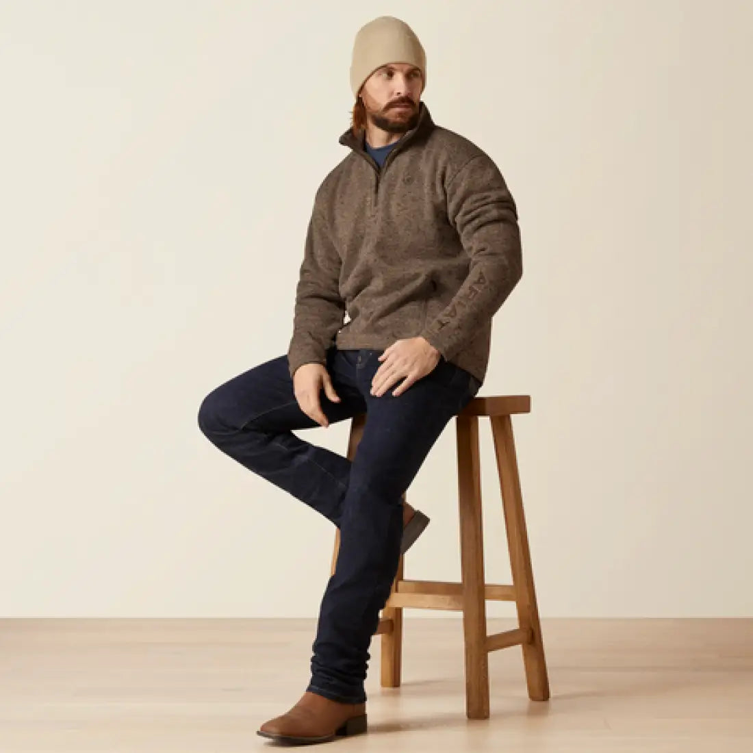 Ariat Men’s Khaki Caldwell 1/4 Zip Sweater Men’s Pullover