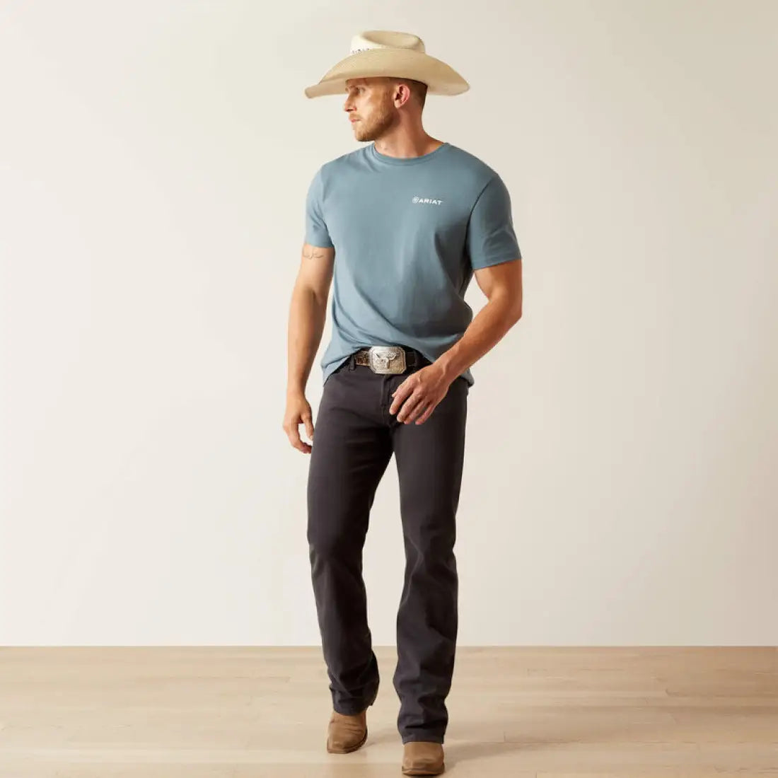 Ariat Men’s Light Denim Eagle Rock T-Shirt Men’s T-Shirt