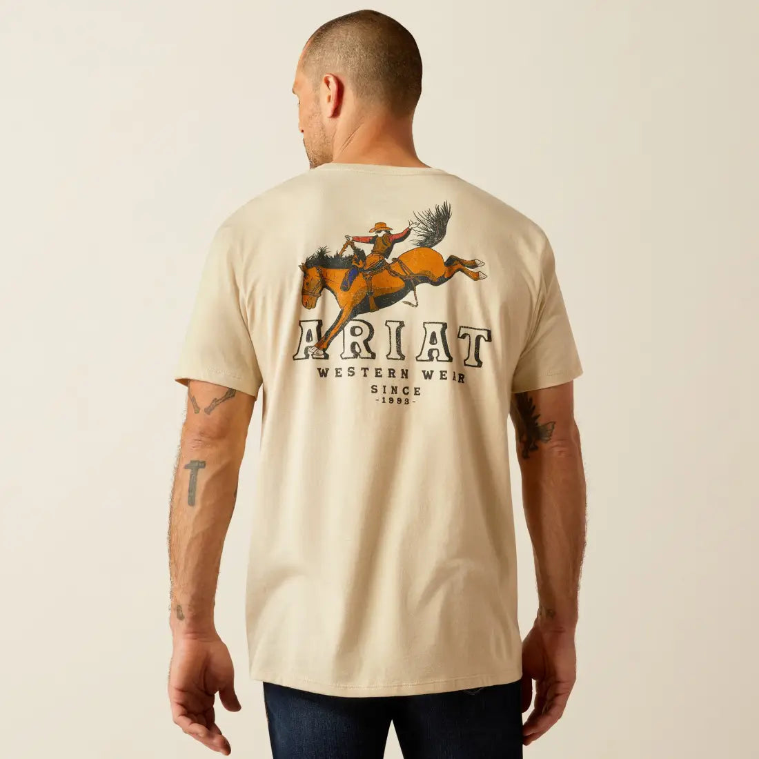 Ariat Men’s Natural Bronc Ridin’ Heritage T-Shirt Men’s T-Shirt