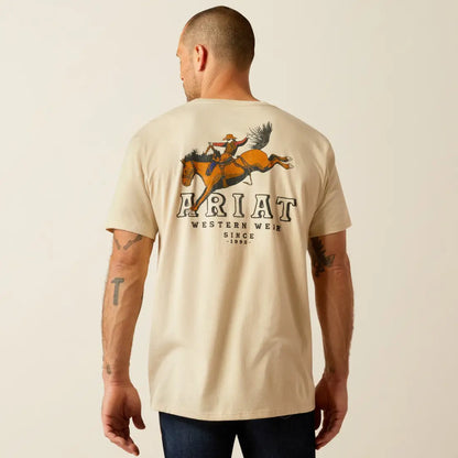 Ariat Men’s Natural Bronc Ridin’ Heritage T-Shirt Men’s T-Shirt
