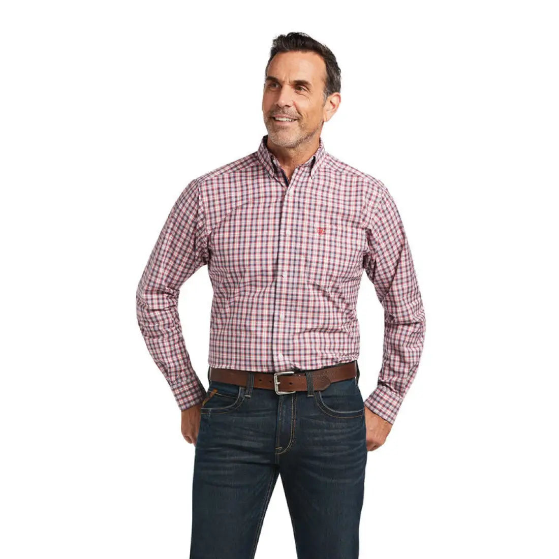 Ariat Men’s Pro Series Talen Red Plaid Western Shirt Men’s Western