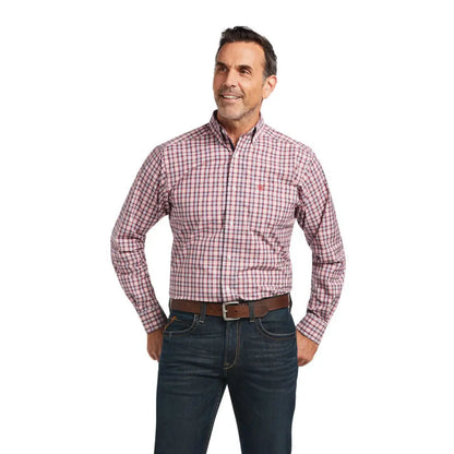 Ariat Men’s Pro Series Talen Red Plaid Western Shirt Men’s Western