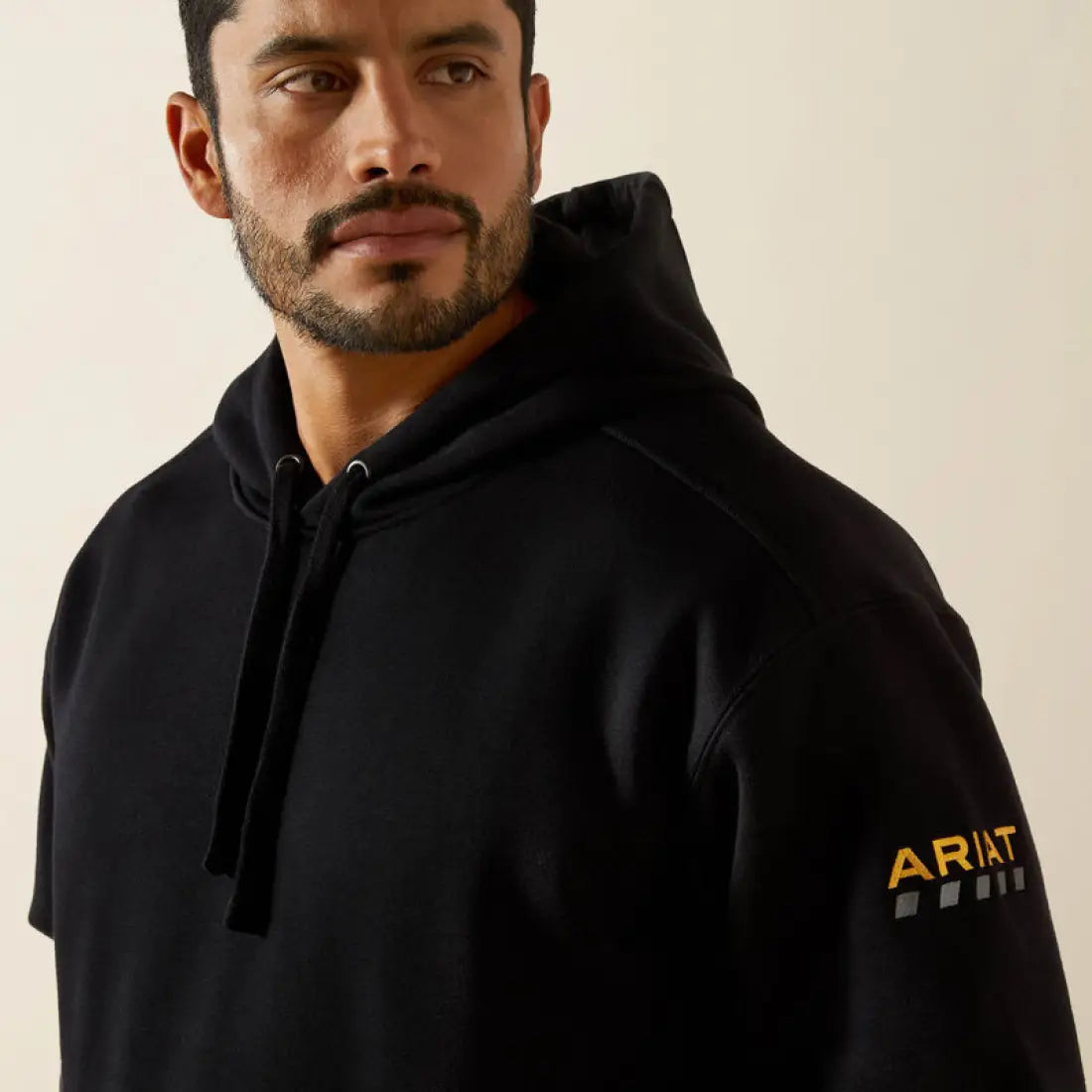 Ariat Men’s Rebar Solid Black Heavyweight Hoodie Men’s Pullover