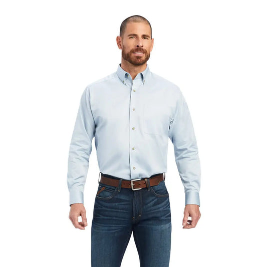 Ariat Men’s Solid Twill Cashmere Blue Western Shirt Men’s Western