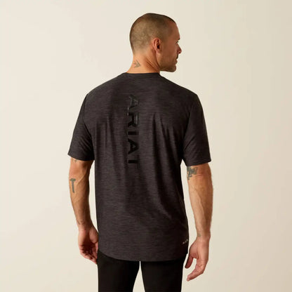 Ariat Men’s TEK Heather Black Vertical Gradient Charger T-Shirt Men’s T-Shirt