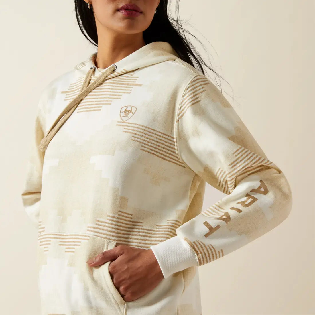 Ariat Women’s Beige Sedona Print 2.0 Hoodie XSmall Women’s Pullover