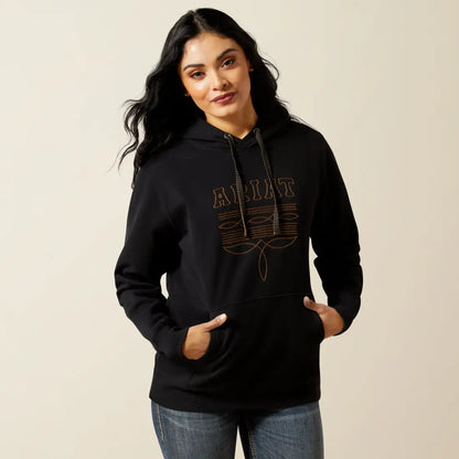 Ariat Women’s Black Booted Logo Hoodie Women’s Pullover