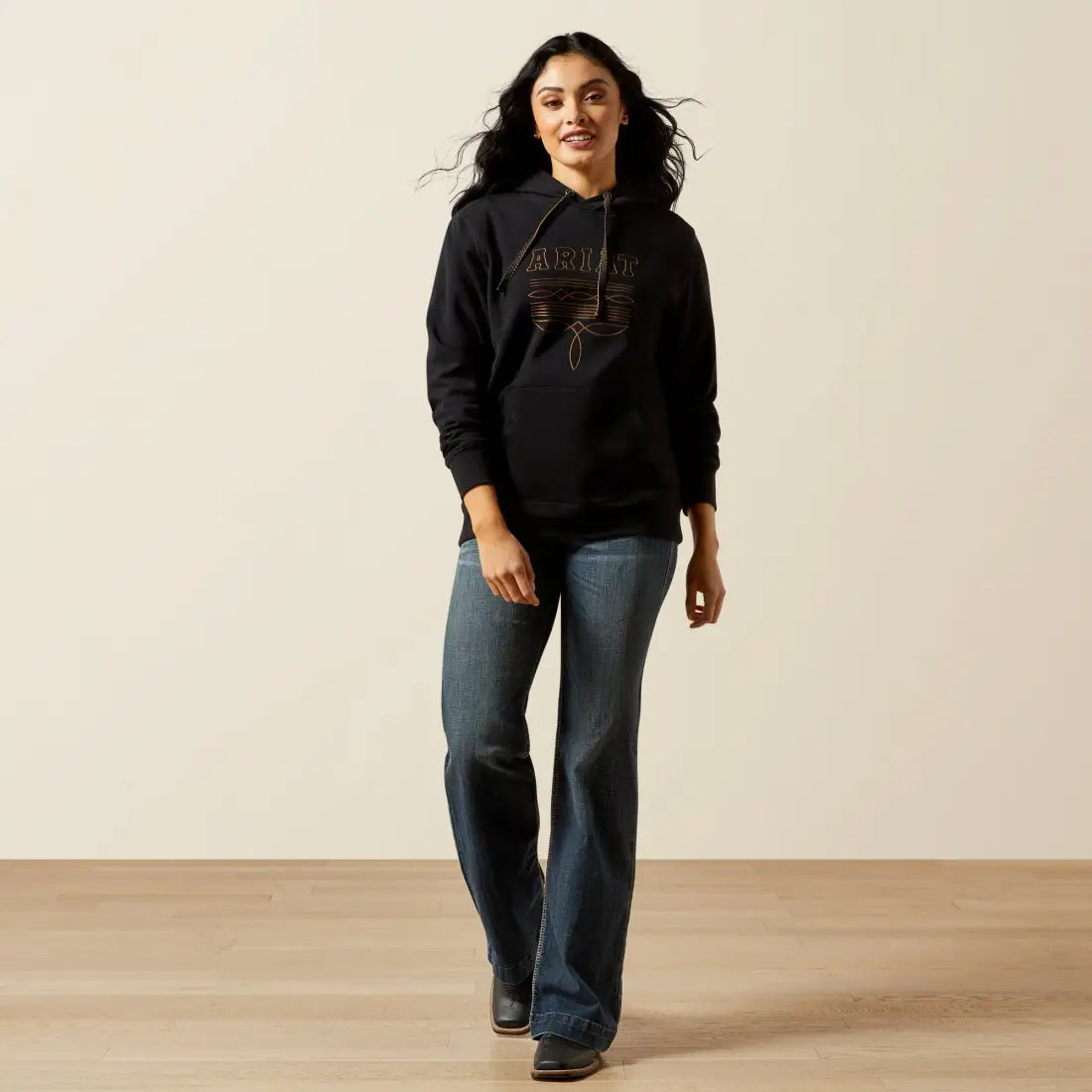Ariat Women’s Black Booted Logo Hoodie Women’s Pullover