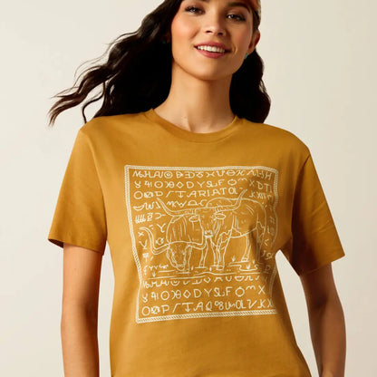 Ariat Women’s Harvest Gold Longhorn Brand T-Shirt XSmall Women’s T-Shirt