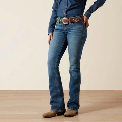 Ariat Women’s Mid Rise Aisha Ithica Bootcut Jean Women’s Bottoms