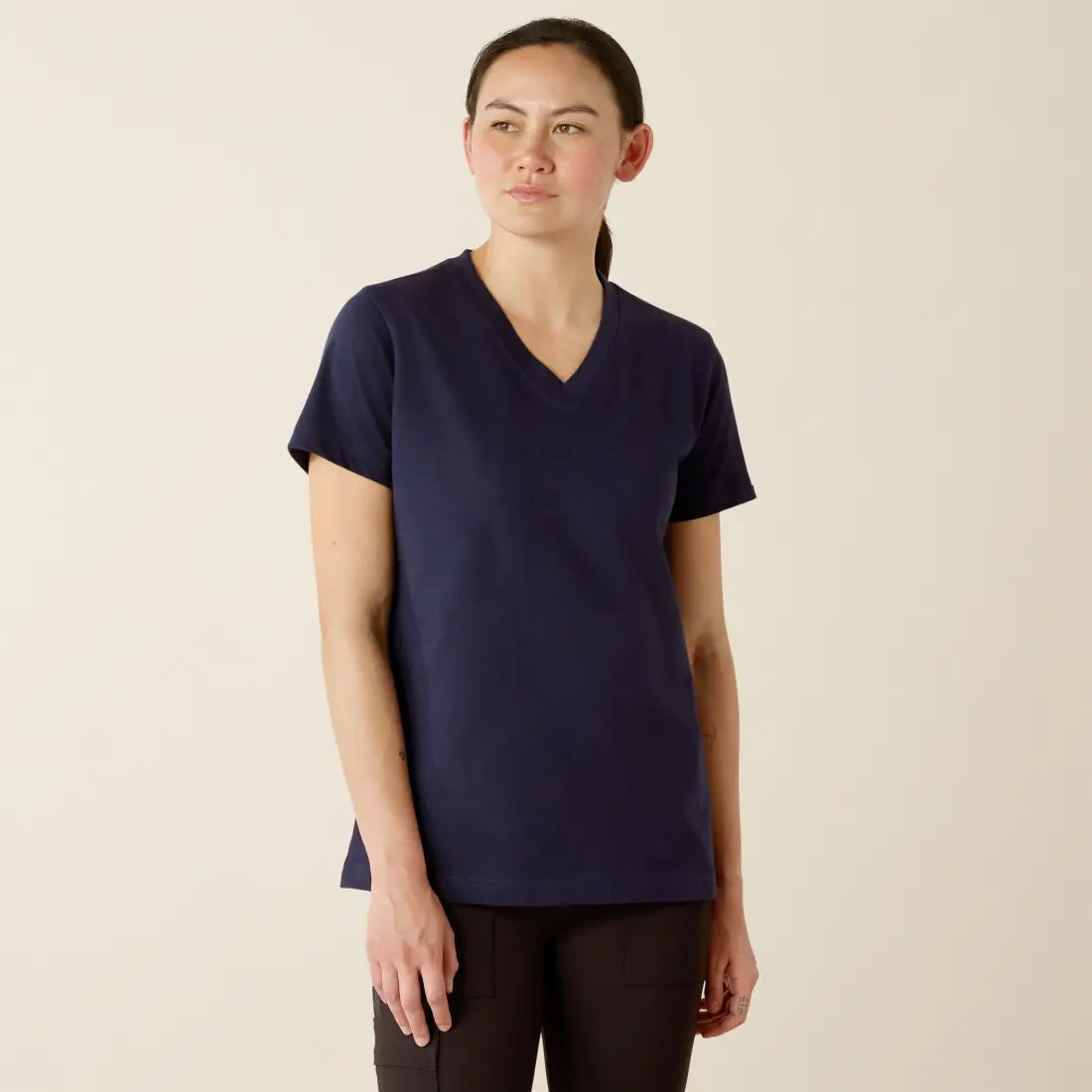 Ariat Women’s Rebar Cotton Strong V-Neck T-Shirt XSmall / Navy Women’s T-Shirt