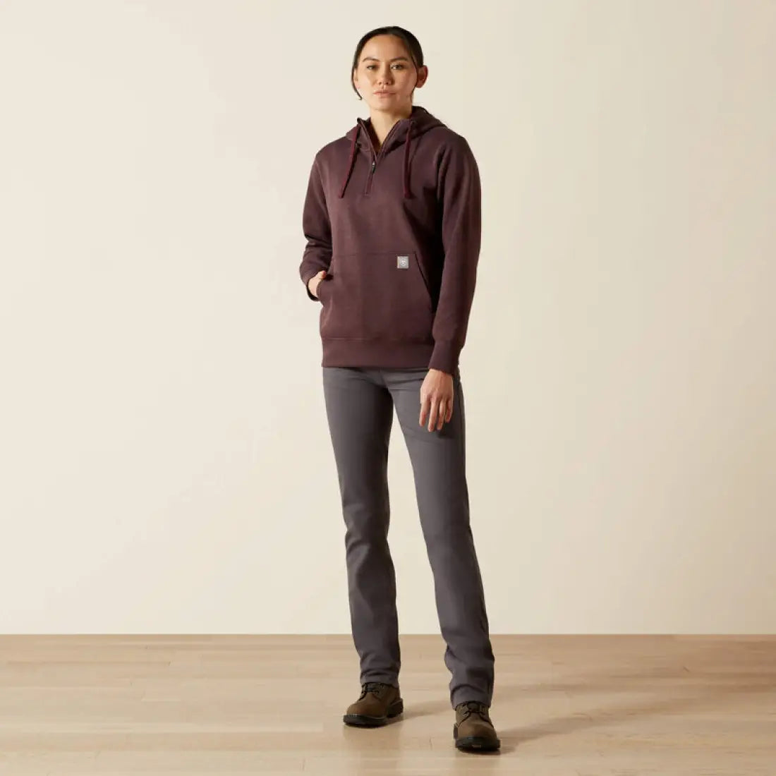 Ariat Women’s Rebar Heather Maroon/Purple 1/2 Zip Hoodie Women’s Pullover