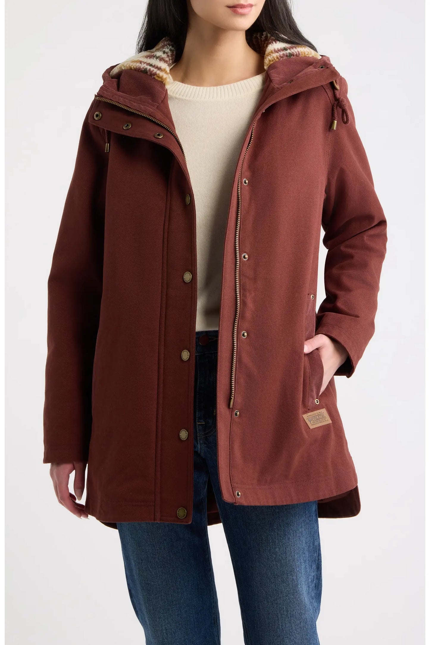 Pendleton Women's Raisin Cedar Creek Canvas Parka