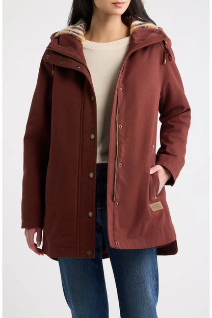 Pendleton Women's Raisin Cedar Creek Canvas Parka