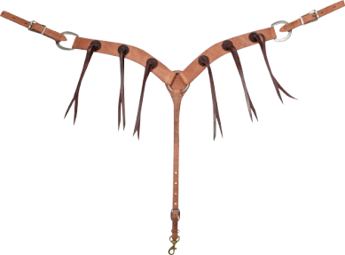 Martin Harness Breastcollar with Rosettes and Strings