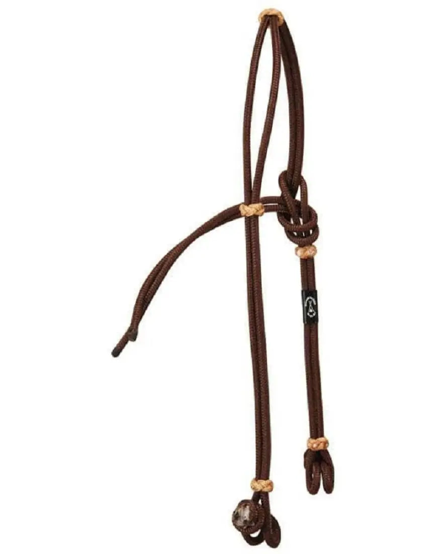 Berlin Rope Headstall Slit Ear Headstall / Brown Headstall