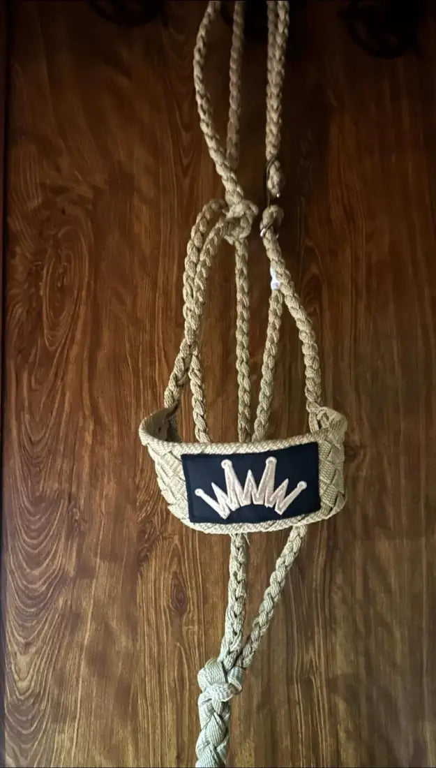 Best Ever Mule Tape Halter with 8.5’ Lead Beige Halter