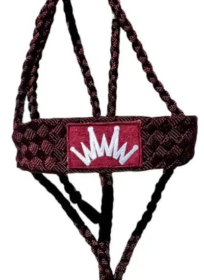 Best Ever Mule Tape Halter with 8.5’ Lead Burgundy Halter