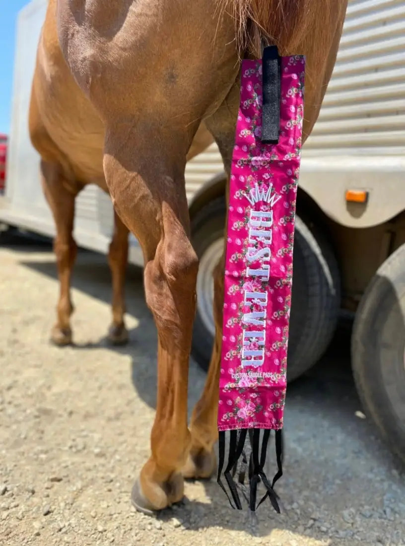 Best Ever Velcro Tail Bag Pink Floral Tail Bag