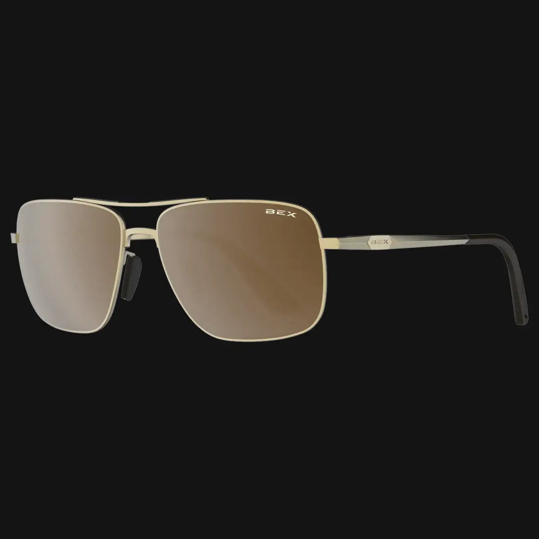 BEX Porter Sunglasses Matte Gold / Brown Sunglasses