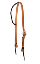 Load image into Gallery viewer, Cowboy Tack Braided Slip Ear Headstall - Burgundy
