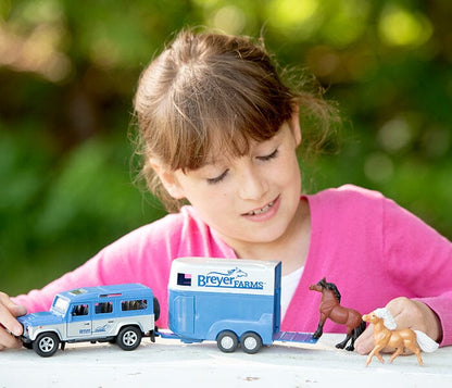 Breyer Die Cast Land Rover & Tag-A-Long Trailer Set