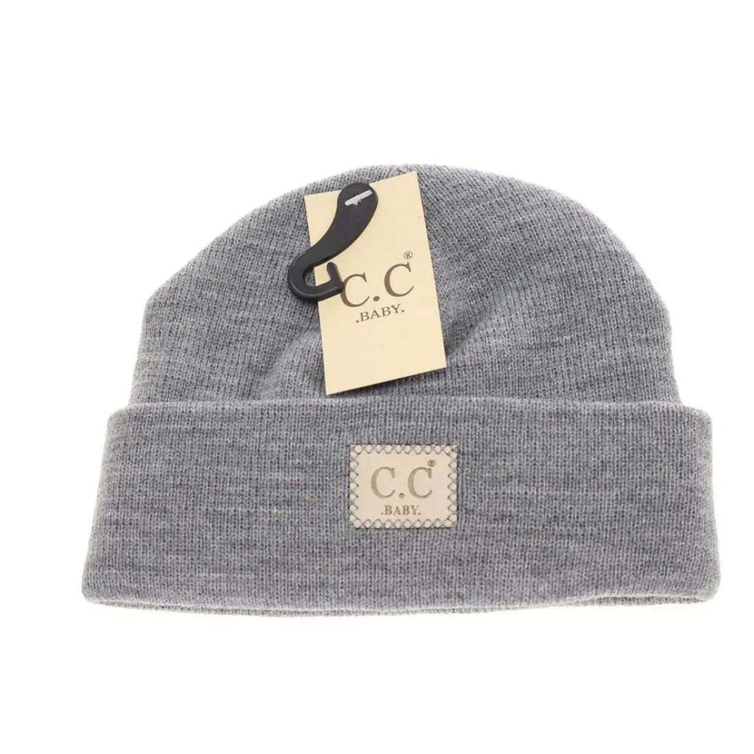 C.C Beanie BABY Classic Oversized Logo Beanie Lt. Mel Gray Winter Hats
