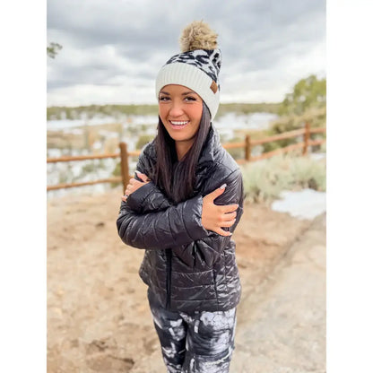 C.C Beanie Leopard Pom Beanie Winter Hats