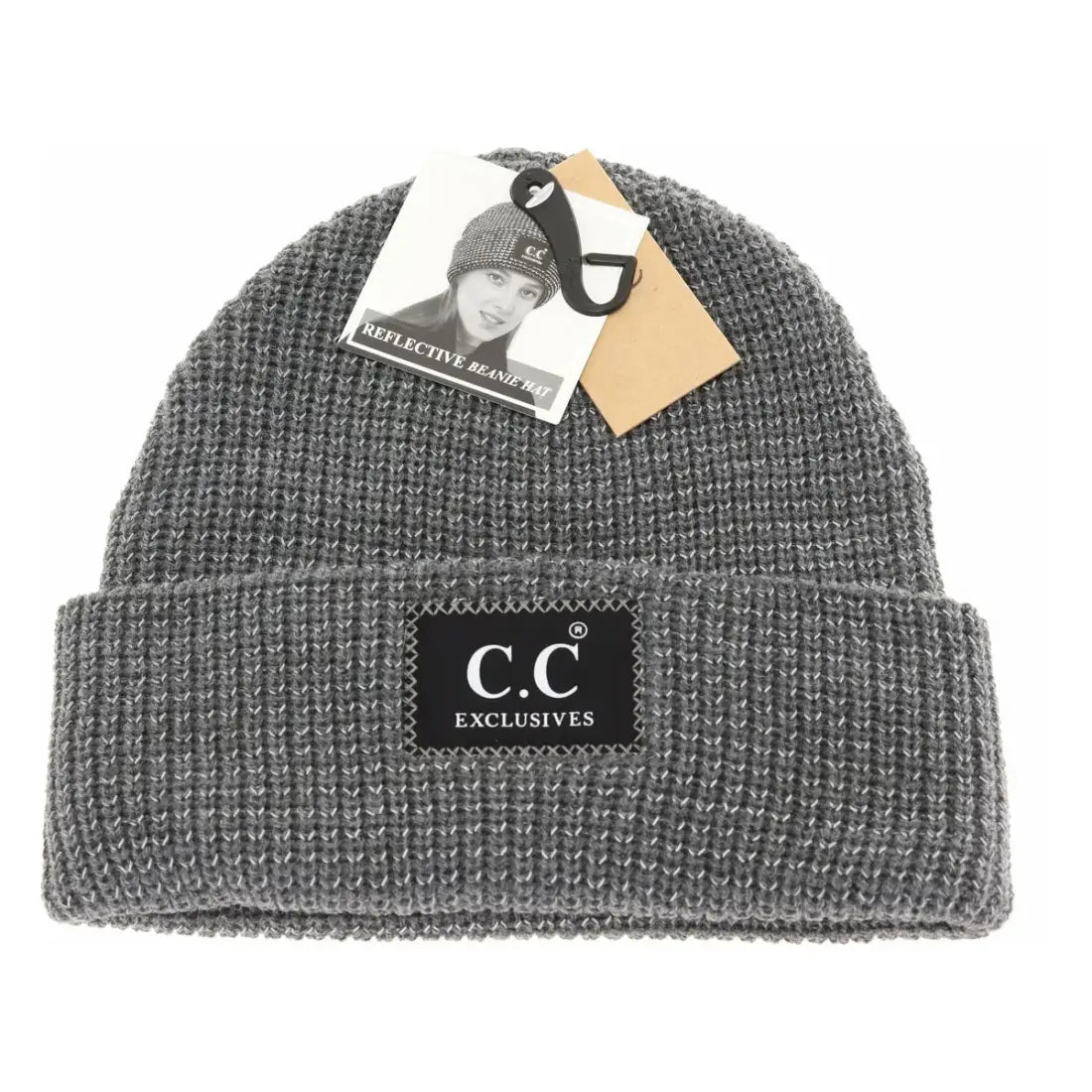C.C Beanie Unisex Reflective Beanie Dk. Gray Winter Hats