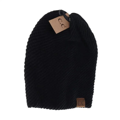 C.C Beanie Unisex Slouchy Beanie Black Winter Hats