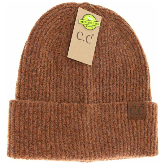 C.C Beanie Unisex Soft Ribbed Cuff Beanie Clay Winter Hats