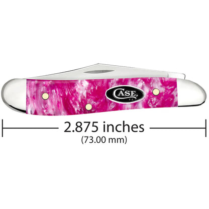 Case XX Smooth Pink Crackle Kirinite Peanut Knife