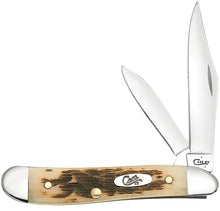 Load image into Gallery viewer, Case Amber Bone Peach Seed Jig Peanut Knife
